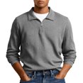 thumbnail image 1 of Fgvctg Mens Sweatshirts Textured Stand Collar Corduroy Sweatshirts Quarter Zip Oversized Pullover Shirts Long Sleeve Loose Spring Tops Gray 4XL, 1 of 5