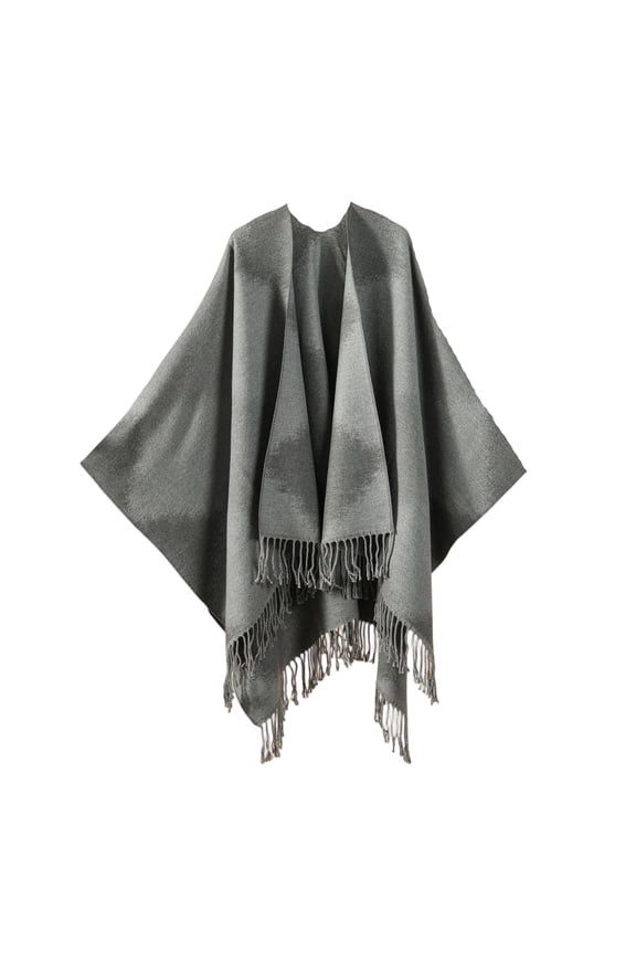 Pashmina Shawl Wraps for Women Knitted Shawls and Wraps Shoulder Wrap Cape Wool Winter Warm Sweater Scarf Bridal Wedding Open Front Shoulder Top Sweater,Gray