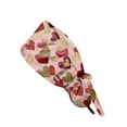 thumbnail image 1 of Fgvctg Scrub Hats For Women Long Hair Head Covering Valentine's Day Love Heart Print Tie Back Adjustable One Size Romantic Date Night Scrub Caps Deep Red, 1 of 5