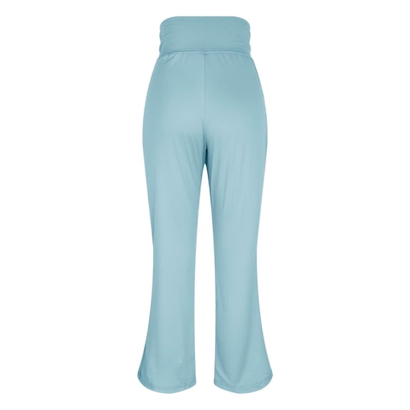 Fgvctg Sweat Pants for Womens Yoga High Waisted Wide Leg Baggy Lounge Pant Winter Soft Outfit Thermal Sweat Pant Joggers Clothing Sky Blue S