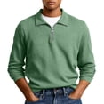 thumbnail image 1 of Fgvctg Sweatshirts for Men Quarter Zip Pullover Corduroy Sweatshirt Oversized Stand Collar Long Sleeve Shirt Lightweight Fashion Spring Tops Light Green L, 1 of 5