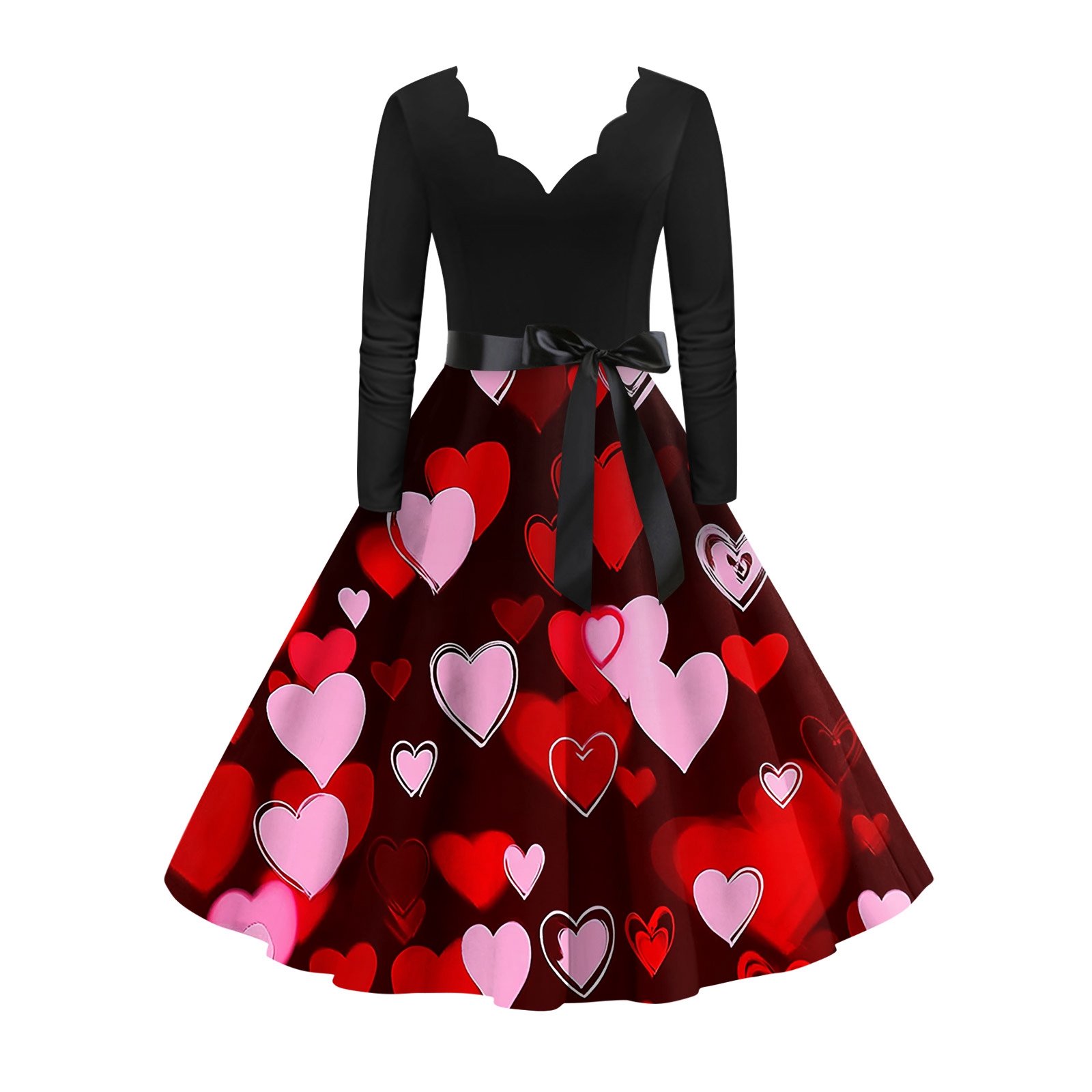 Fgvctg Valentine'S Day Dresses For Women Romantic V Neck Vintage — free download