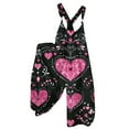 thumbnail image 1 of Fgvctg Valentine's Day Dressy Jumpsuits for Women Wide Leg Pant Date Night Spaghetti Straps Trendy Love Heart Graphic Jumpsuits Sleeveless Bib Overalls Sprimg Rompers Clothes With Pockets Black 3XL, 1 of 4