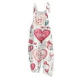 thumbnail image 1 of Fgvctg Valentine's Day Jumpsuits for Women Wide Leg Pant Comfy Love Heart Graphic Overall Sleeveless Romper Spaghetti Straps Jumpsuit Loose Bib Overalls Sprimg Clothing With Pockets Pink 2XL, 1 of 4