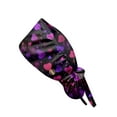 thumbnail image 1 of Fgvctg Valentine’s Day Love Heart Scrub Cap Bouffant Style One Size Tie Back Fit Womens Long Hair Comfortable Head Cover for Work and Daily Use Dark Purple, 1 of 5