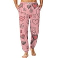 thumbnail image 1 of Fgvctg Valentine's Day Men's Pajamas Casual Sleepwear Elastic Bottom Pajama Heart Print High Waisted Pjs Pants Loose Spring Fall Drawstring Lounge Pants with Pockets Wine 3XL, 1 of 6