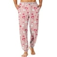 thumbnail image 1 of Fgvctg Valentine's Day Men's Pajamas Lightweight Elastic Bottom Sleepwear Pajama Pant Fashion Heart Print High Waisted Pjs Fall Spring Drawstring Lounge Pants with Pockets Pink L, 1 of 6