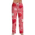 thumbnail image 1 of Fgvctg Valentine's Day Pajamas for Men Casual Sleepwear Wide Leg Pajamas Heart Graphic High Waisted Pjs Pant Lightweight Spring Fall Drawstring Lounge Pants with Pockets Pink 3XL, 1 of 6