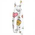 thumbnail image 1 of Fgvctg Valentine's Day Women's Jumpsuits Wide Leg Pant Dressy Overalls Love Heart Print Sleeveless Spaghetti Straps Jumpsuits Romper Bib Overalls Oversized Sprimg Pant With Pockets White XL, 1 of 4