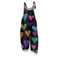 thumbnail image 1 of Fgvctg Valentine's Day Womens Jumpsuits Wide Leg Pant Romantic Love Heart Print Overalls Sleeveless Rompers Spaghetti Straps Jumpsuits Loose Bib Overalls Sprimg Clothing With Pockets Ginger XL, 1 of 4