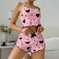 thumbnail image 1 of Fgvctg Valentine's Day Womens Pajama Sets 2 Piece Loungewear Pjs Sleeveless Romantic Lounge Set Cute Love Heart Graphic Date Night Tank Top And Shorts Nightwear Cami Pajama Pink L, 1 of 5