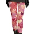 thumbnail image 1 of Fgvctg Valentines Day Women Leggings Full Length Workout Leggingss Cute Love Heart Print Soft Outfits Plus Size Yoga Stretch High Waisted Thermal Joggers Clothing Pink M, 1 of 5