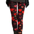 thumbnail image 1 of Fgvctg Valentines Day Women Leggings Yoga Stretch High Waisted Full Length Workout Leggings Cute Love Heart Print Fashion Outfit Thermal Yoga pants Joggers Clothes Wine S, 1 of 5