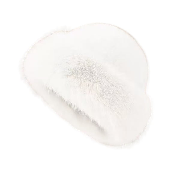 Fgvctg Winter Bucket Hat Fluffy Faux Fur Fisherman Plush Warm Hats Cute Fuzzy Bucket Hat For Women White One Size
