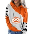 Fgvctg Women's Hoodie Halloween Jack O Lantern Graphic Sweatshirt Long
