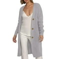 thumbnail image 1 of Fgvctg Womens Cardigan Long Sweaters Long Sleeve Open Front Cardigan Cable Knited Sweaters Button Down Trendy Lightweight Sweater Coats with Pockets Light Gray S, 1 of 4