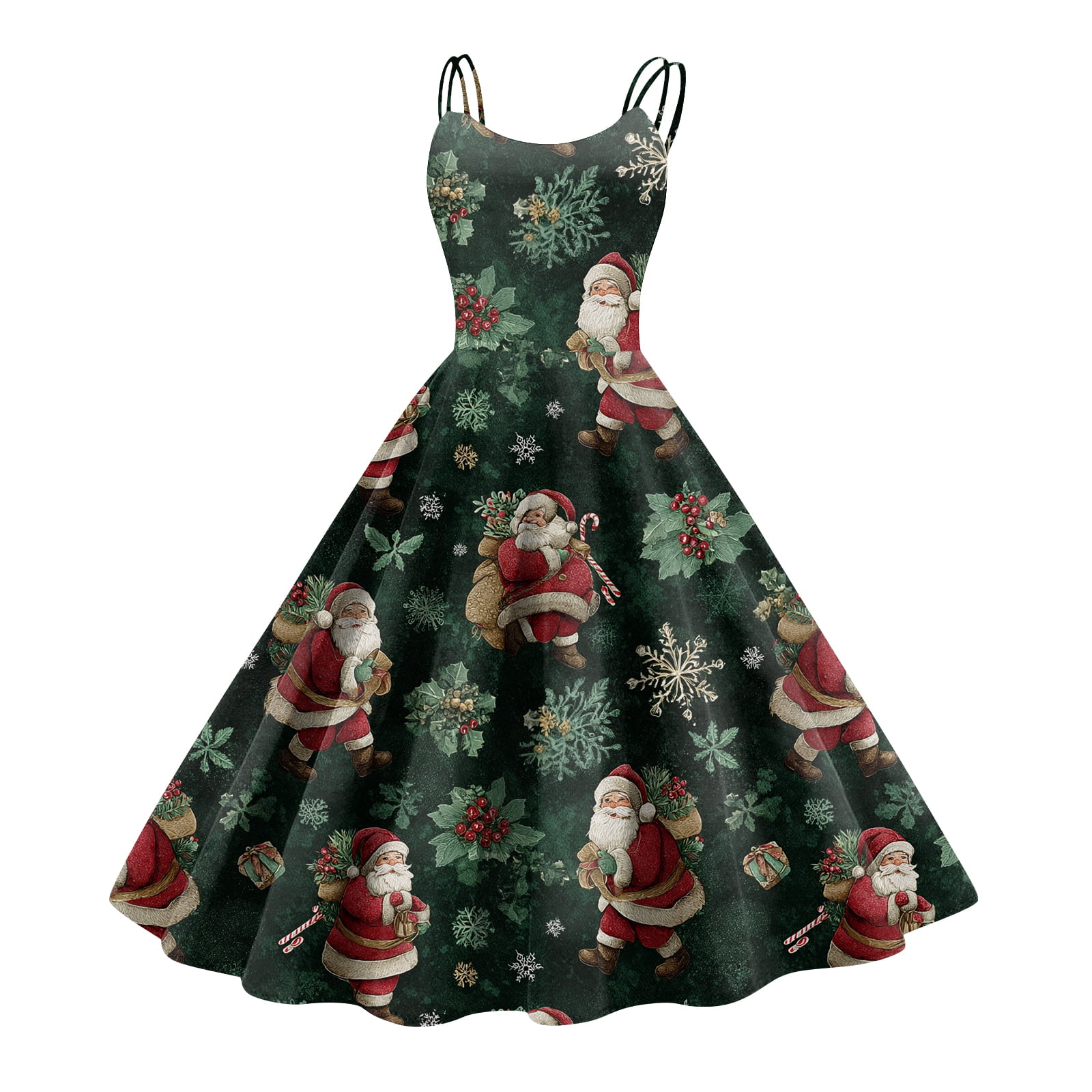 mini black dress Amanda Sleeve Length: Strapless Vamuko Christmas Flared Dresses Size:Customer Size