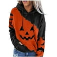 Fgvctg Womens Hoodies Halloween Jack O Lantern Graphic Sweatshirt Long