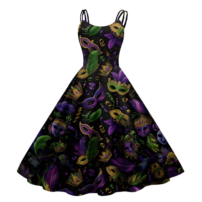 mardi gras cocktail dress Mardi Gras Prom Style Party Dress (Size 4)