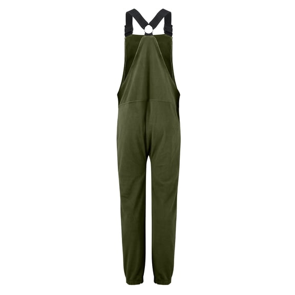 Fgvctg Womens Overalls Baggy Warm Fuzzy Overalls Sleeveless Romper Adjustable Straps Jumpsuit Plus Size Sherpa Bib Overalls Winter Pants With Pockets Army Green S