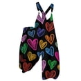 thumbnail image 1 of Fgvctg Womens Valentine's Day Jumpsuits Wide Leg Pant Comfy Love Heart Graphic Overall Sleeveless Rompers Spaghetti Straps Jumpsuit Loose Bib Overalls Sprimg Clothes With Pockets Earthy Yellow S, 1 of 4