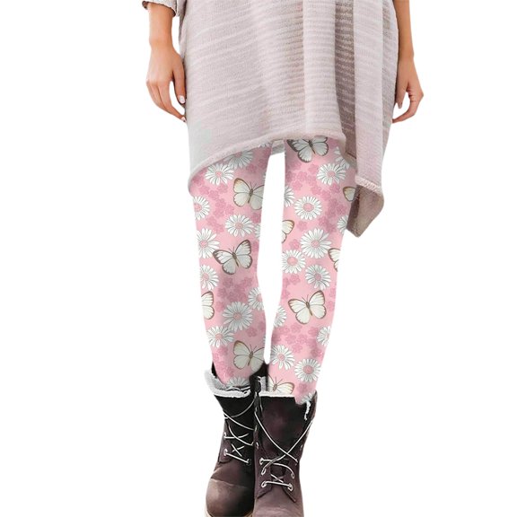 Fgvctg Womens Valentines Day Leggings Full Length Stretch Workout Leggingss Cute Love Heart Print Comfy Outfits Plus Size Yoga High Waisted Thermal Joggerss Clothing Pink XL