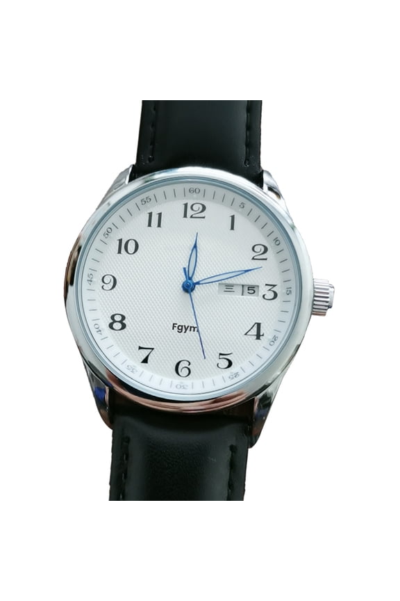 Mechanical and automatic watches, Day Calendar Leather Band Arabic Numerals