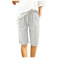 thumbnail image 1 of Fheaev Athletic Shorts For Women Sweat Shorts Comfy Summer Shorts High Waisted Running Shorts Sporty Short Workout Shorts Women's Loose Soft Solid Color Mid Waist Thin Lace Up Pants, 1 of 4