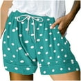 thumbnail image 1 of Fheaev Athletic Shorts For Women Sweat Shorts Comfy Summer Shorts High Waisted Running Shorts Sporty Short Workout Shorts Women's Summer Printed Multi Pocket Lace Up Shorts Pants, 1 of 6