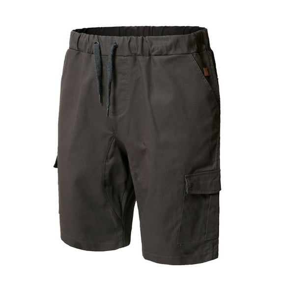Fheaev Cargo Shorts For Men Fashion Mens Solid Pocket High Waist Loose Bandage Pants Knee Lenght