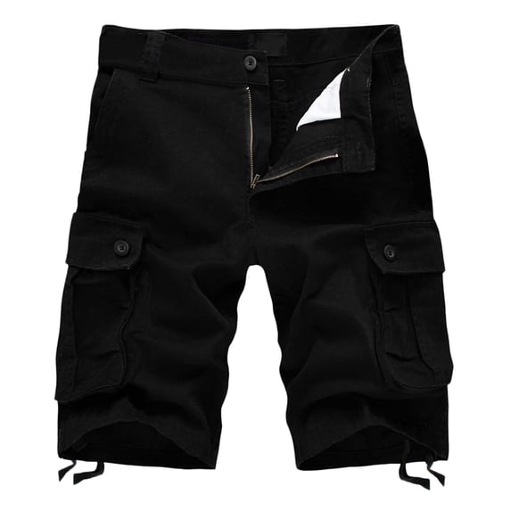 Fheaev Cargo Shorts For Men Men's Plus Size Cargo Shorts Multi-Pockets Relaxed Summer Beach Shorts Pants