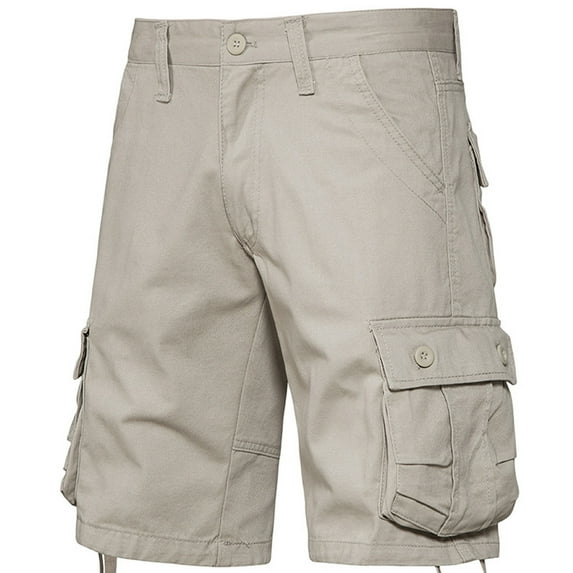 Fheaev Cargo Shorts For Men Men's Work Shorts Mid-waist Multi-pocket Five-piece Pants Pants Sports Pants Shorts Pants