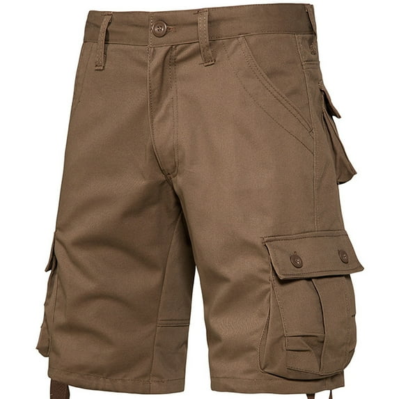 Fheaev Cargo Shorts For Men Men's Work Shorts Mid-waist Multi-pocket Five-piece Pants Pants Sports Pants Shorts Pants