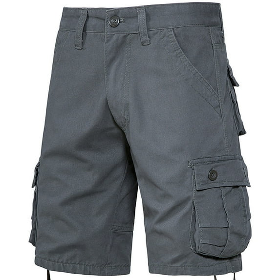 Fheaev Cargo Shorts For Men Men's Work Shorts Mid-waist Multi-pocket Five-piece Pants Pants Sports Pants Shorts Pants