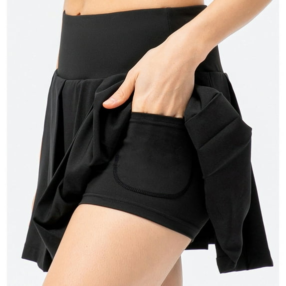 Fheaev Pleated Tennis Skirts For Women With Pockets High Waisted Athletic Workout Skort 2 In 1 Plaid Running Activewear Summer Sports Girls School Uniform Pleated Skirt With Lining Shorts