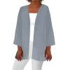 thumbnail image 1 of Fheaev Summer Savings Clearance!Womens Summer Fall Solid Color Cardigan Long Sleeve Loose Cover Up Casual Blouse Tops, 1 of 6