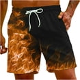 thumbnail image 1 of fheaev Swim Trunks Shorts for Men Dry Drawstring Flame Printing Bathing Suits with Pockets Outdoor Board Beachwear, 1 of 9