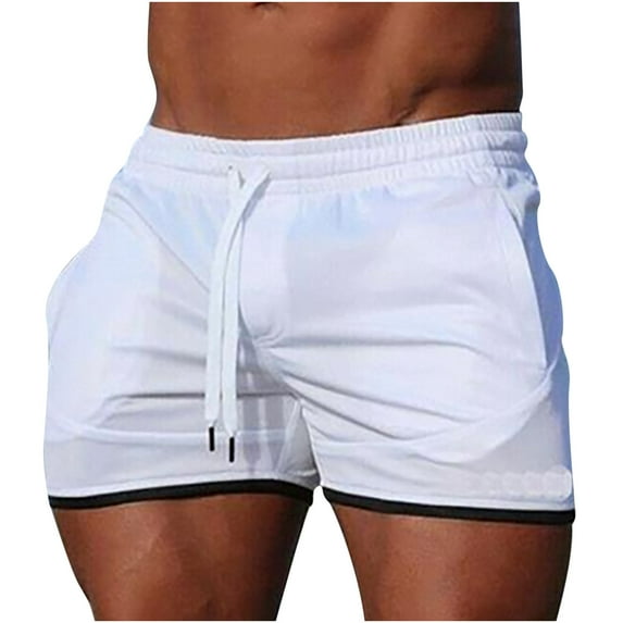 Fheaev Swim Trunks Quick Dry Swimming Shorts For Men Beachwear Outdoor Drawstring Board Short Swimwear Bathing Suits Men Breathable Three-point Pants Beach Shorts Sports Elasticated Lace-up Trousers