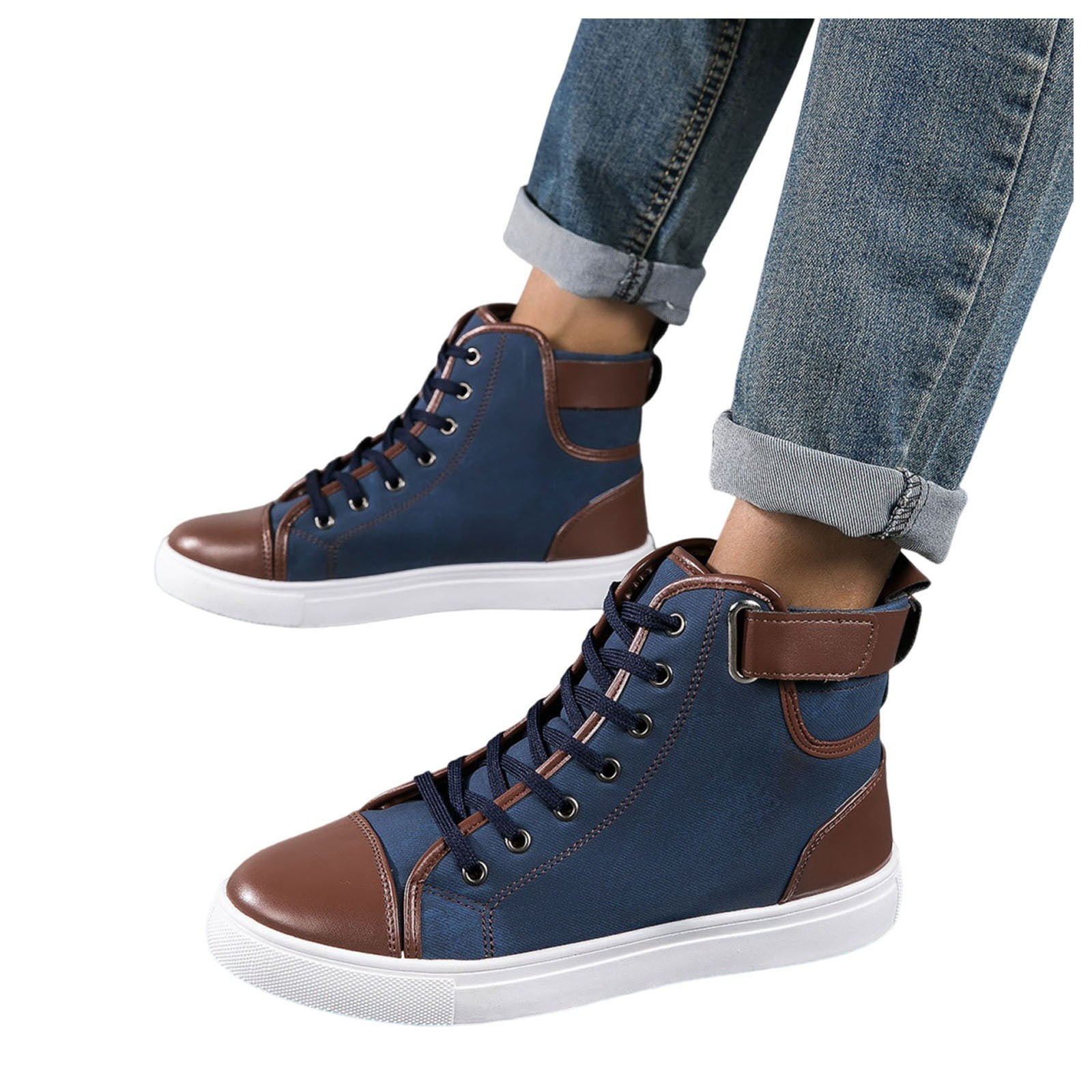 Black Bandana Men's High Top Shoes