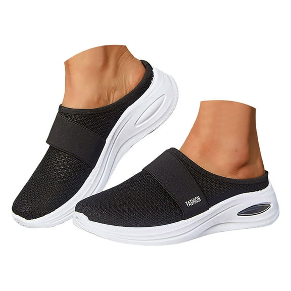 FhgihG Wide Width Clogs Women 2025 Air Cushion Mules Arch Support Slip On Breathable Summer Beach Shoes