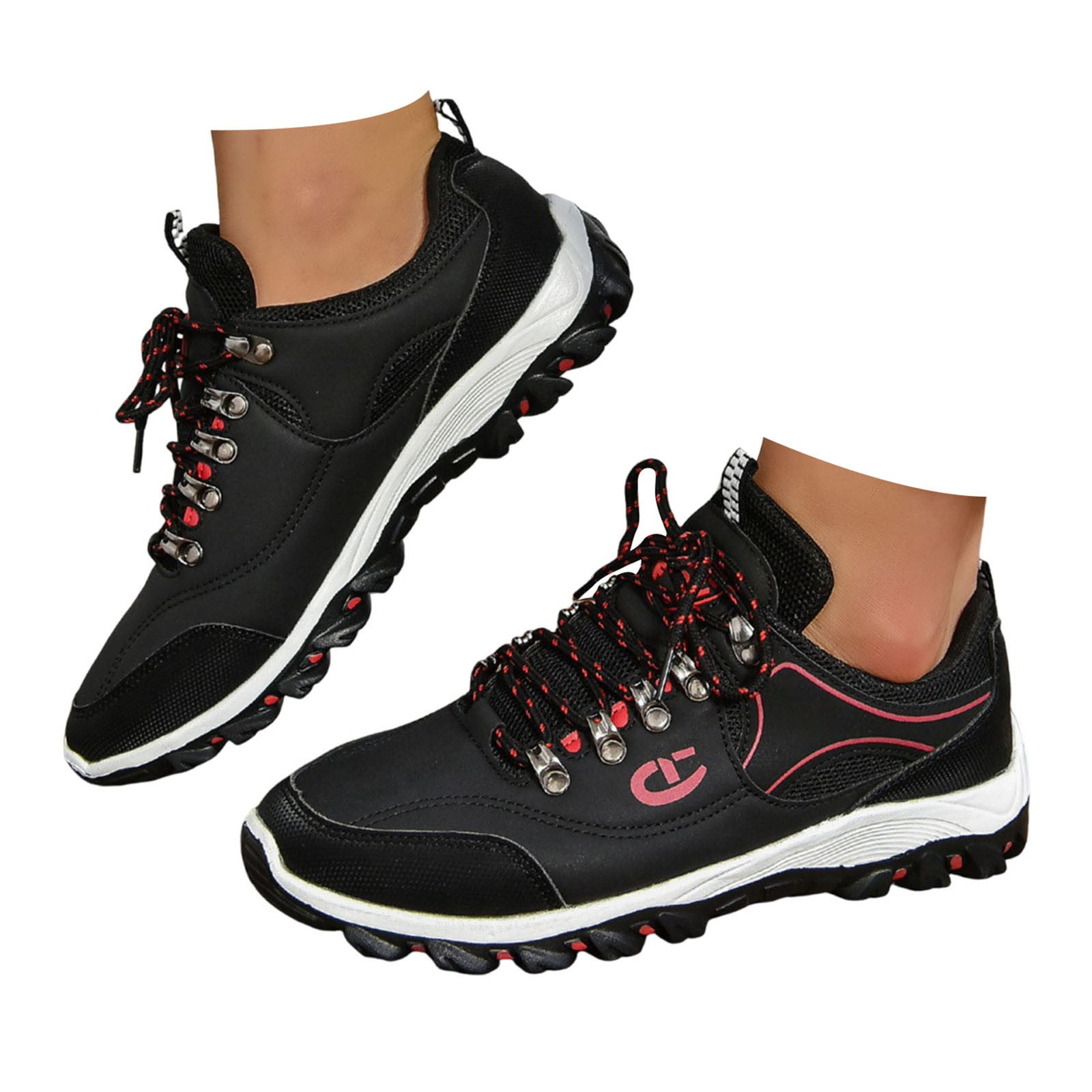 FhgihG Women's Waterproof Hiking Shoes Outdoor Climbing Sneakers Non-Slip Trekking Running