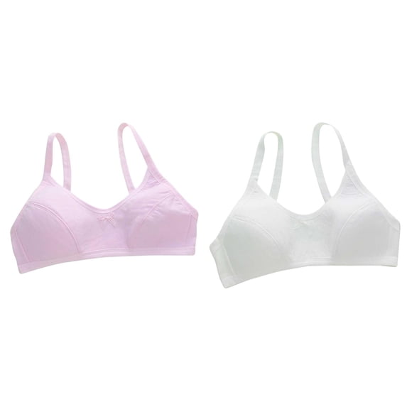 FhsagQ 2 Pack Girl Bras Push up Padded Kids Girls Underwear Bra Vest Children Adjustable Shoulder Strap Underclothes Undies Clothes Girl Bra Girl Bras Push Up One Size
