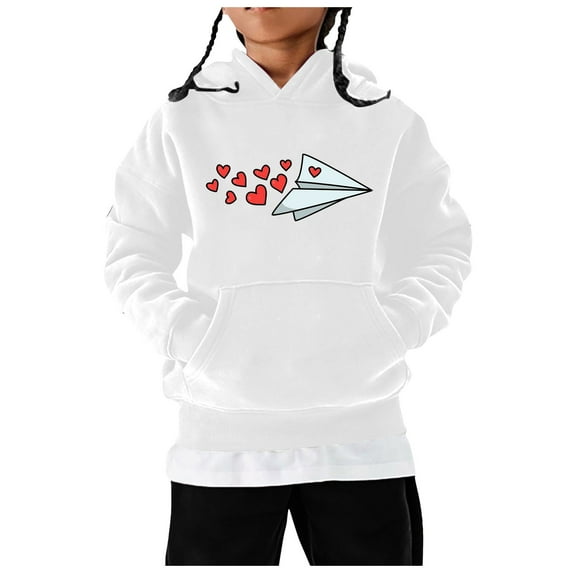 FhsagQ Big Boys Hoodies Size 14-16 Toddler Kids Baby Boys Girls Basic Hooded Pullover Sweatshirt Children's Solid Hoodie Coat Tops Boys Sweatshirts Size 10-12 Zipper White 18-24 Months