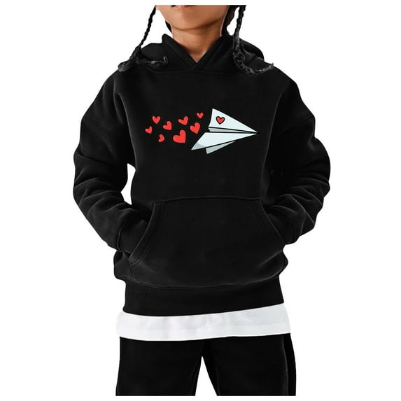 FhsagQ Big Boys Hoodies Size 14-16 Toddler Kids Baby Boys Girls Basic Hooded Pullover Sweatshirt Children's Solid Hoodie Coat Tops Boys Sweatshirts Size 10-12 Zipper Black 12-18 Months