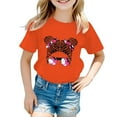 thumbnail image 1 of FhsagQ Cute Shirts for Girls 10-12 Kid Girls Cute Print Graphic Round Neck Short Sleeve Tee Summer Casual Shirt Tops Girls Tops Size 6 Trendy Girls Shirts Size 7-8 Long Sleeve Orange 8-9 Years, 1 of 5