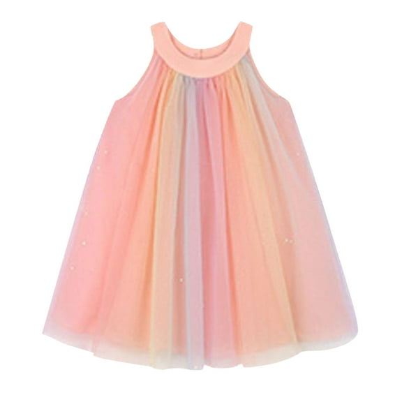 FhsagQ Dresses for Girls 8-10 Winter Toddler Girls Summer Dress Sleeveless Cute Round Neck Princess Dress Children's Clothes Girls' Dresses White Long Sleeve Girls Dresses Size 14-16 1-2 Years