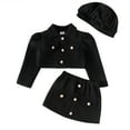 thumbnail image 1 of FhsagQ Girls Outfits Size 6X Toddler Girls Winter Long Sleeve Solid Color Bowknot Red Tops Skirt 2Pcs Outfits Clothes Set Girls Outfits Size 5/6 Girls Outfits Size 5-6 Black 12-18 Months, 1 of 9