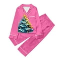 thumbnail image 1 of FhsagQ Girls Pajamas Size 12-14 Big Kids Children's Christmas Print Long Sleeve Trousers Cardigan Children's Pajamas Two Sets Girls Pajamas Size 6-7 Nightgown Girls Pajamas Size 12-14 9-10 Years, 1 of 4