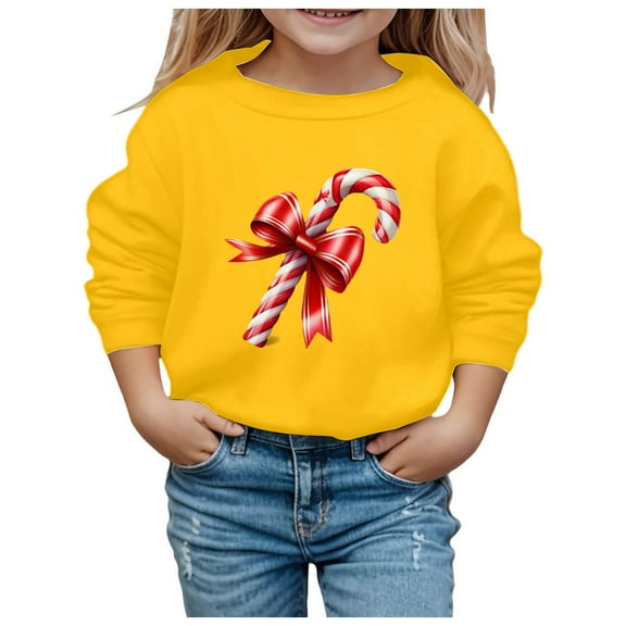 FhsagQ Girls St. Patrick's Day Hoodies Size 6 Boys and Girl Christmas Snowflake Hoodie Winter Warm Xmas Print Pullovers Sweatshirts Preppy Sweatshirts for Girls 10-12 Yellow 6-7 Years