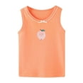 thumbnail image 1 of FhsagQ Girls Tops Size 7-8 Trendy Girls' Small Vest Summer Thin Floral Undershirt in the Little Girl Cute Printing Clothes T Shirts for Girls 12 Girls Tops Size 6 Trendy Orange 10-11 Years, 1 of 3